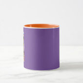 Monarch vlinder fee Paarse bloemen Mok (Midden)