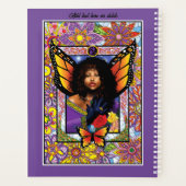 Monarch vlinder fee Paarse bloemen Planner (Achterkant)