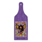 Monarch vlinder fee Paarse bloemen Snijplank (Voorkant)