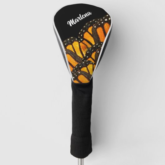 monarch vlinder foto jouw naam golfheadcover (Voorkant)
