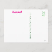 Monarch vlinder, geel primrose briefkaart ©️dh (Achterkant)