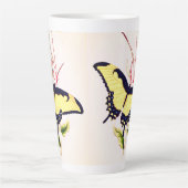 monarch vlinder gepersonaliseerde naam latte mok (Voorkant)