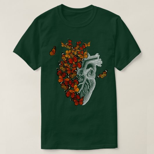 Monarch Vlinder Hart door Tobe Fonseca T-shirt (Design voorkant)