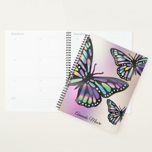 Monarch vlinder holografie vleugels zomer natuur planner (Display)