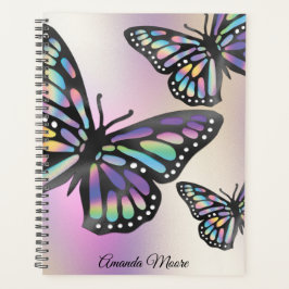 Monarch vlinder holografie vleugels zomer natuur planner