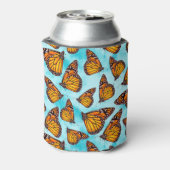 Monarch Vlinder Illustratie op Wolken Blikjeskoeler (Blikje Achterkant)