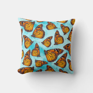 Monarch Vlinder Illustratie op Wolken Kussen