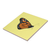 Monarch Vlinder Illustratie Sinaasappel en Geel Tegeltje (Zijkant)