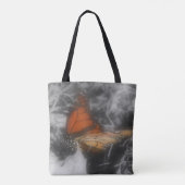 Monarch vlinder in gedeeltelijke kleur tote bag (Achterkant)