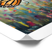 Monarch vlinder ingelijste foto poster (Hoek)