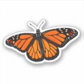 Monarch Vlinder Insecten Vinyl Sticker (Voorkant)