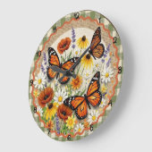 Monarch Vlinder Jute Bloei Grote Klok (Hoek)