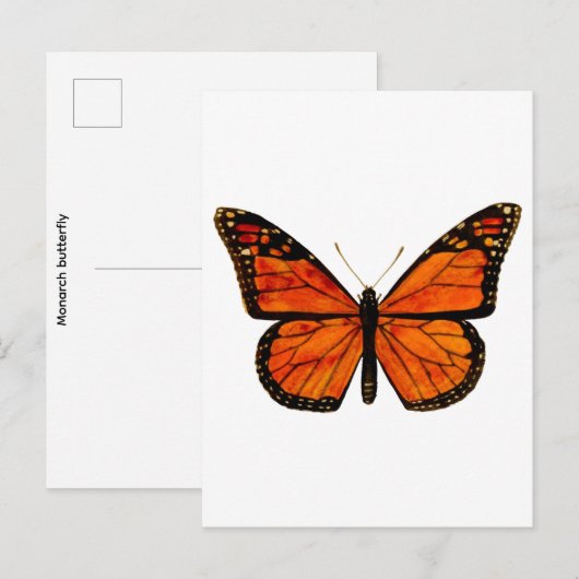 Monarch vlinder Klein Briefkaart (Voorkant / Achterkant)
