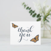  monarch vlinder kunst dank u briefkaart (Staand voorkant)