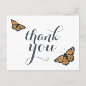 monarch vlinder kunst dank u briefkaart (Voorkant)