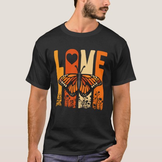 Monarch Vlinder Liefde Insectenverzamelaar Entomol T-shirt (Voorkant)
