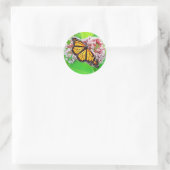 Monarch Vlinder Milkweed Flower Sticker (Tas)