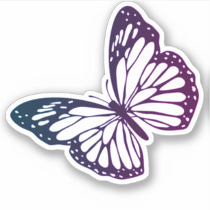 Monarch vlinder omtrek silhouet sticker