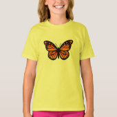 Monarch Vlinder Ontwerp - Meisjes Basic T-Shirt (Voorkant)