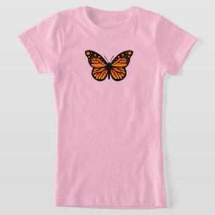 Monarch Vlinder Ontwerp - Meisjes Fijne Jersey T-S T-shirt