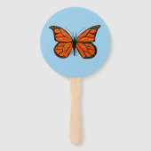 Monarch Vlinder op Hand Fan Handwaaier (Achterkant)