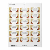 Monarch vlinder op perkament etiket (Full Sheet)