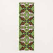 Monarch Vlinder op Roze Distel - foto aan 2 kanten Yogamat (Voorkant)