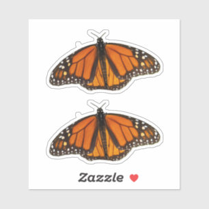 Monarch Vlinder Open Vleugels Sticker