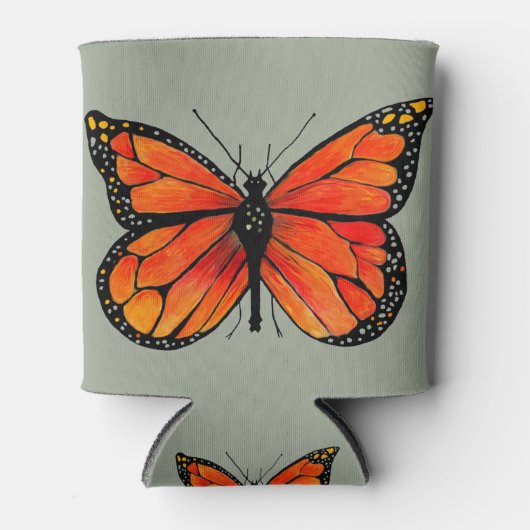 Monarch Vlinder Oranje Koelbox Blikjeskoeler (Voorkant)