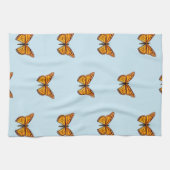 Monarch Vlinder Pastelblauw Theedoek (Horizontaal)