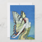 Monarch Vlinder Rood Haar  Fairy Verjaardag Kaart (Voorkant)