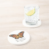 Monarch vlinder Sandstone Onderzetter Christelijk (Zijkant)
