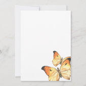 Monarch Vlinder Sinaasappel Bruidsdouche Uitnodigi Kaart (Achterkant)