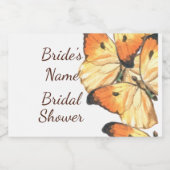 Monarch Vlinder Sinaasappel Vrijgezellenfeest MINI Sparkling Wijnetiket (Enkel label)