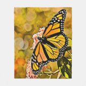 Monarch Vlinder Tuin Kunst Fleece Deken (Voorkant)