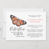 Monarch Vlinder Viering van het Leven Memorial Kaart (Voorkant)