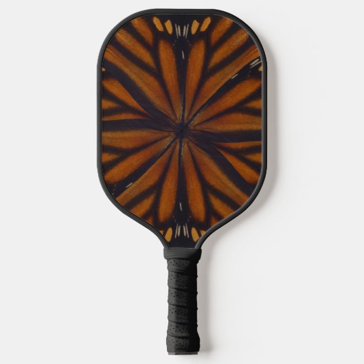 Monarch vlinder vleugels cirkelvormig patroon clos pickleball paddle (Voorkant)