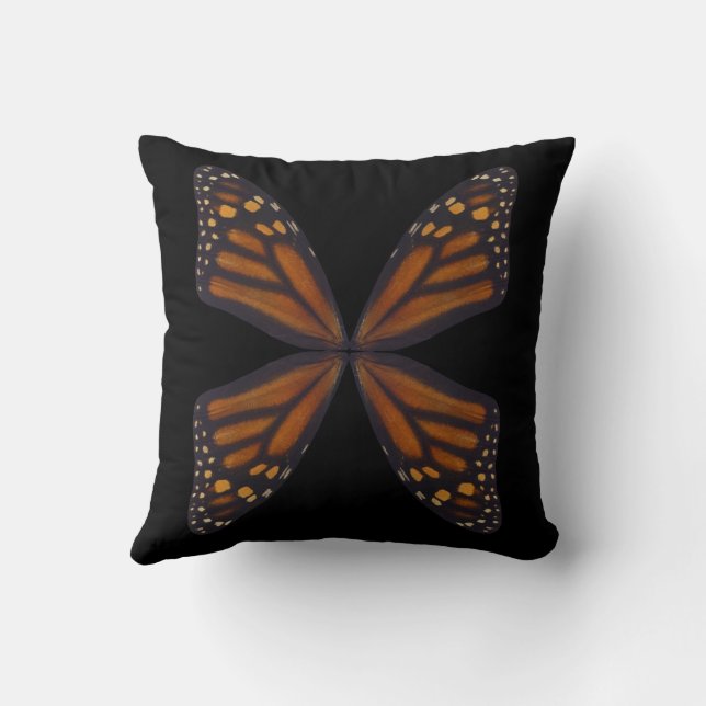 Monarch Vlinder Vleugels Patroon  Kussen (Achterkant)