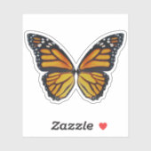 Monarch vlinder vleugels waterfles sticker (Vel)