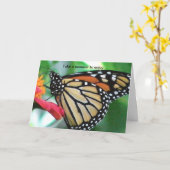 Monarch Vlinder voor Natuur Liefhebbers Verjaardag Kaart (Gele Bloem)