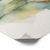 Monarch Vlinder Waterverf Print (Hoek)