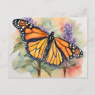 Monarch Vlinder Waterverf Print Briefkaart