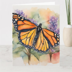 Monarch Vlinder Waterverf Print Kaart