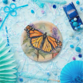 Monarch Vlinder Waterverf Print Papieren Bordje (Feest)
