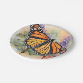 Monarch Vlinder Waterverf Print Papieren Bordje (Gekanteld)