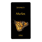 Monarch Vlinder Wijn Label (Voorkant)