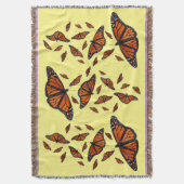 Monarch Vlinder Worpdeken (Geel) Deken (Voorkant Verticaal)