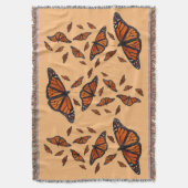 Monarch Vlinder Worpdeken (Oranje) Deken (Voorkant Verticaal)