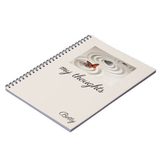 Monarch Vlinder Zen Tuin Notitieboek 6,5 x 8,75 (Linkerzijde)