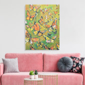 Monarch Vlinder Zwerm Expressionist Canvas Afdruk (Insitu (Woonkamer))